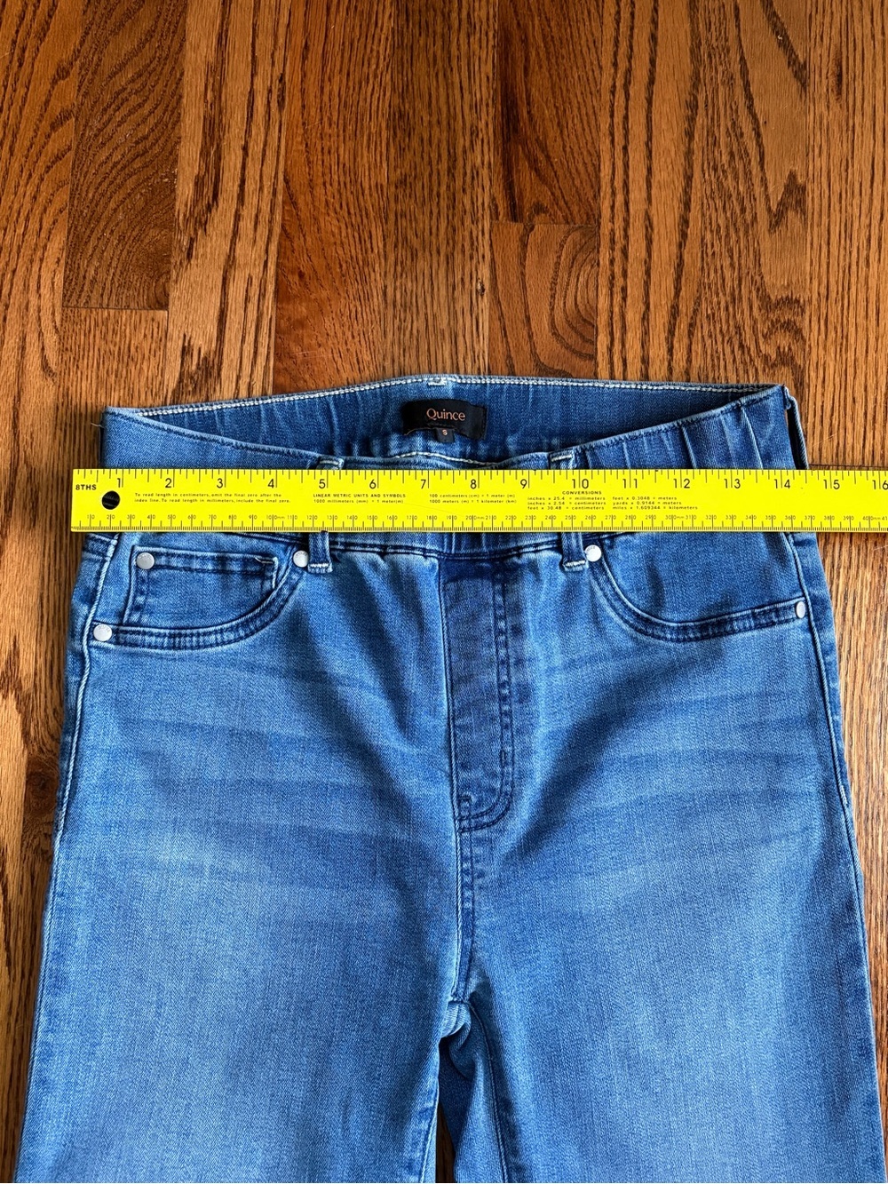 Quince Nina Stretch Pull-On Kick Flare Jeans – Laguna Blue – Size Small - Picture 10 of 13